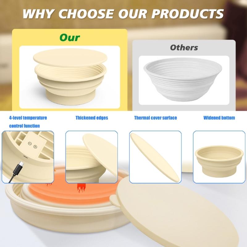 Innovative Silicone Banneton for Dough Proofing and Baking Sourdough Fermentation Bowl Professional Bread Bakeware