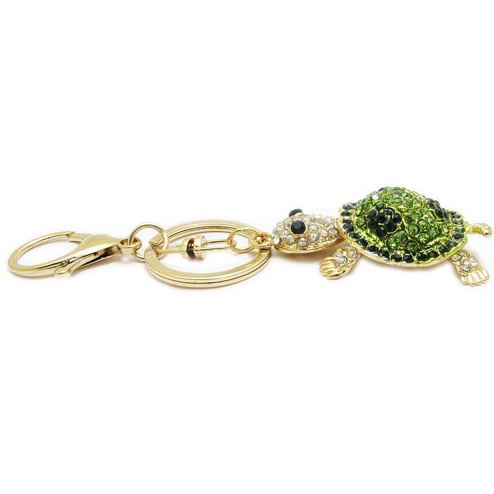 Cute Turtle Keychain Bag Charm with Rhinestones for Women CHS10134