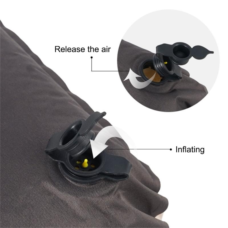 Auto Inflating Travel Pillows 3D High Resiliences Sponges Ergonomic For Camping Hiking Office