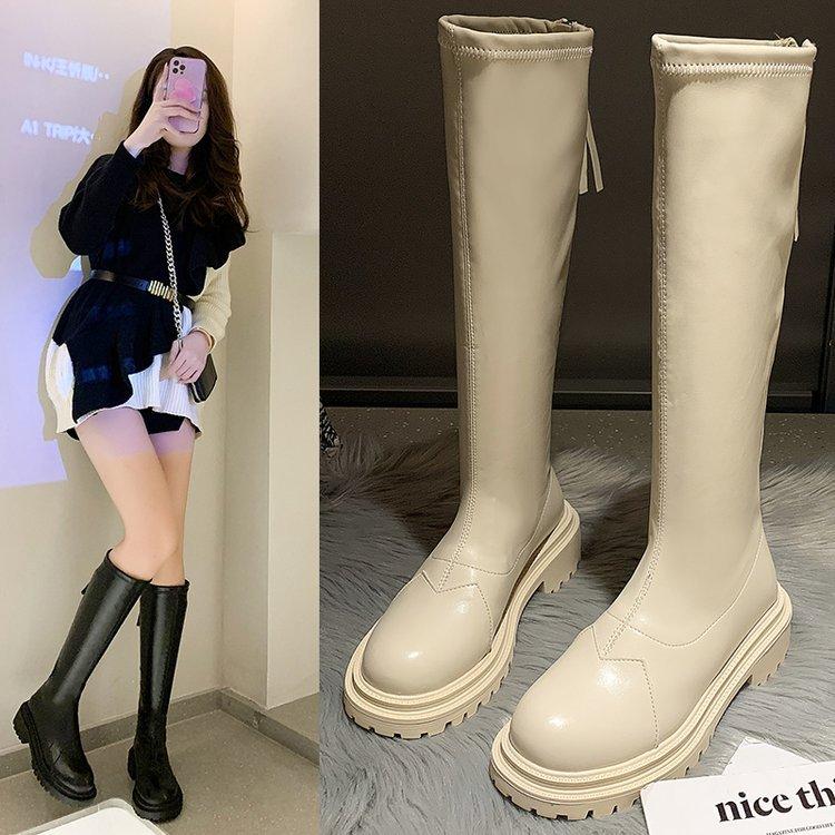 

But knee boots women s autumn and winter Europe and the United States new thick-soled thick heel fashion thin knight boots 40