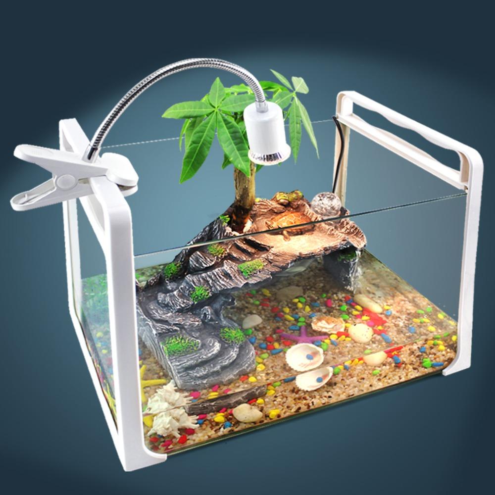 360 Grad Drehung Reptilien Heizlampe UVA+UVB Lampe Klemme Abdeckung Klemme Lampenfassung Schildkröten