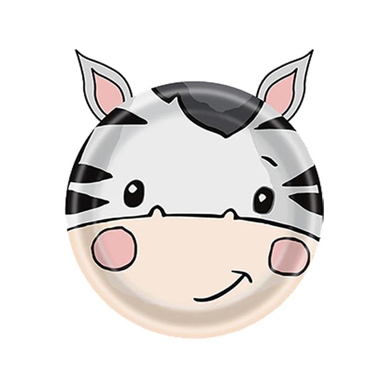 10Pcs Farm Animals Party Paper Plates Cute Cow Sheep Duck Chick Plate Kids Birthday Party Supplies Baby Shower Favors