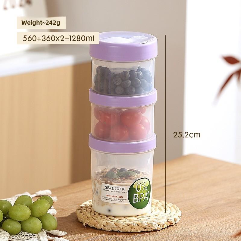 Portable Salad Bowl With Sealed Lid For Light Meals And Snacks