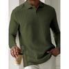 Men's Sweatshirts Spring/Autumn Polo Shirts Textured Men's Sports Polo Shirts