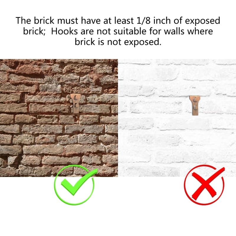 Versatile Brick Hangers for Outdoor Decorations Secure Hold Without Drilling Fits Standard Brick Set of 12 Pack
