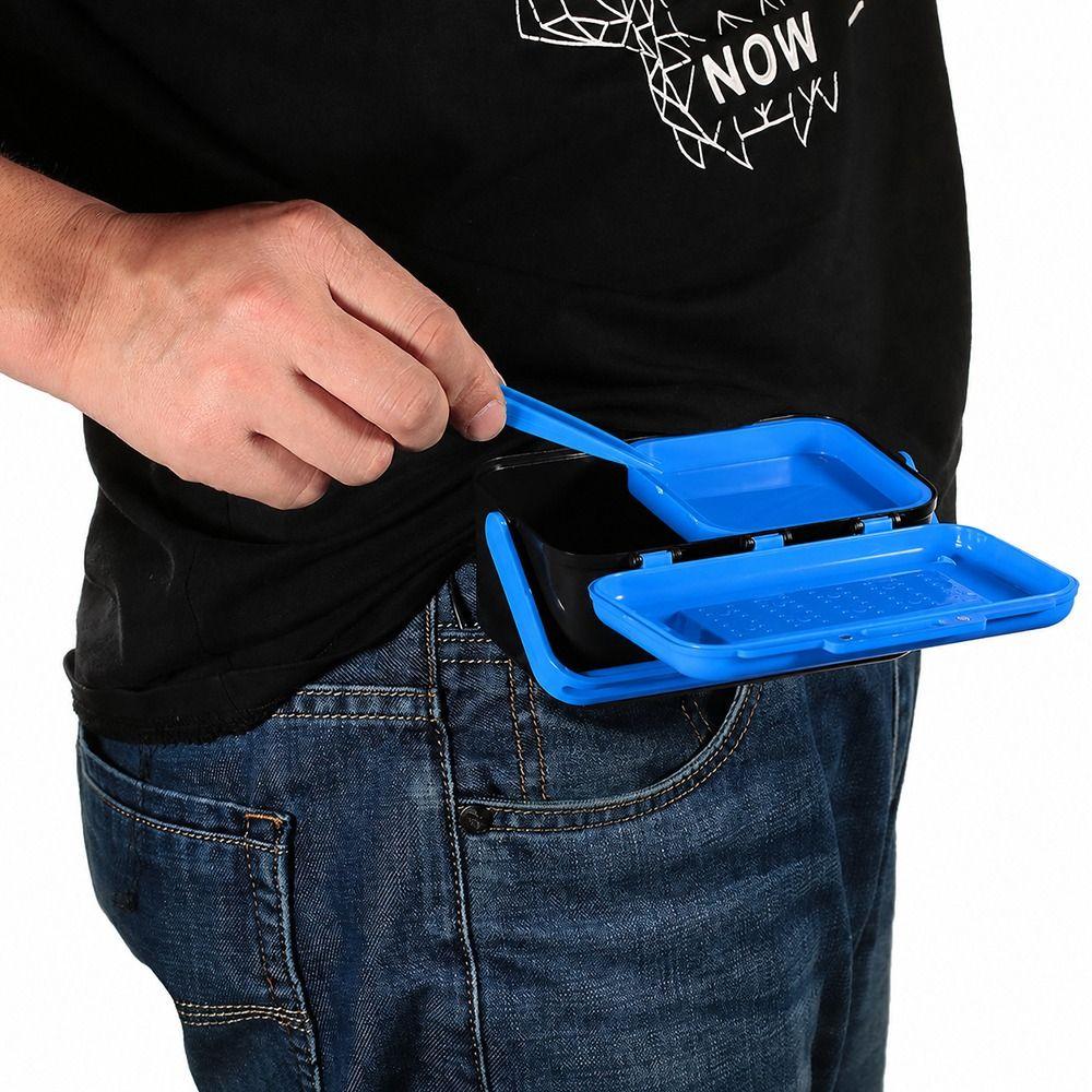 2PCS Plastic Fishing Bait Box with Clip Worm Storage Case Fishing Lure Box  Fishing Accessories
