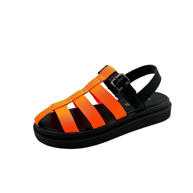 2024 Women's Sports SandalsBeach Sandals Women's Sandalen Summer Flip Flops Gladiator Flat Sandals Female Floral Boho Leisure
