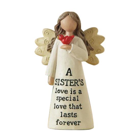 

Resin Desktop Figurine Little Angel Girl/Sisterhood/Friendship Statue for Shelf Home Office Desk Car Decor E