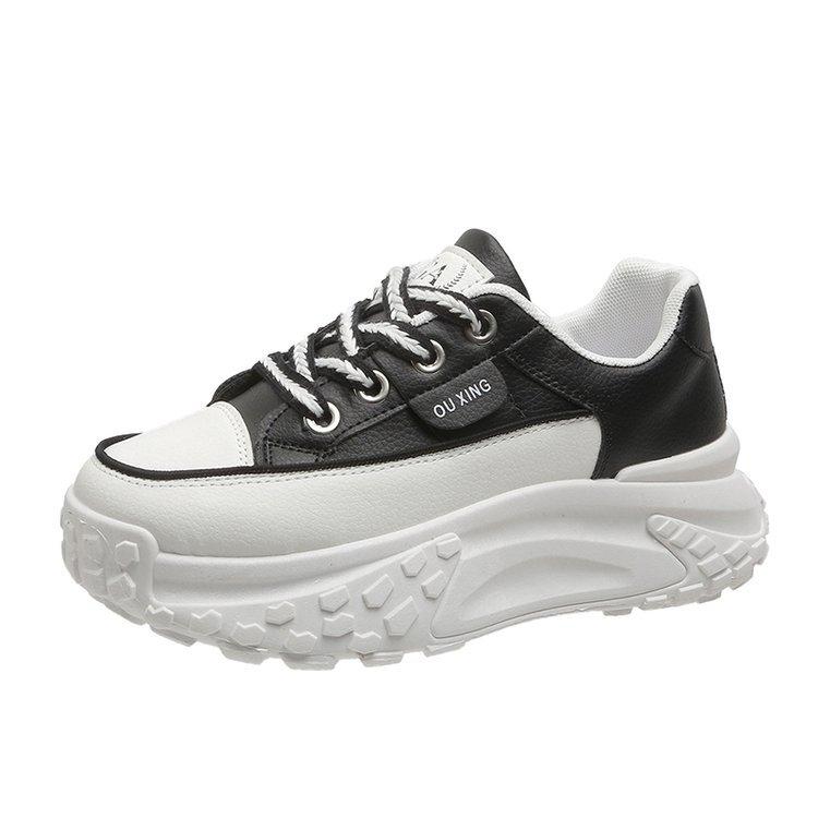 

Платформенные белые туфли 2025 осень новая мода увеличение универсальные папины кроссовки супер обувь женские весенние высокая ценность 40 чёрный