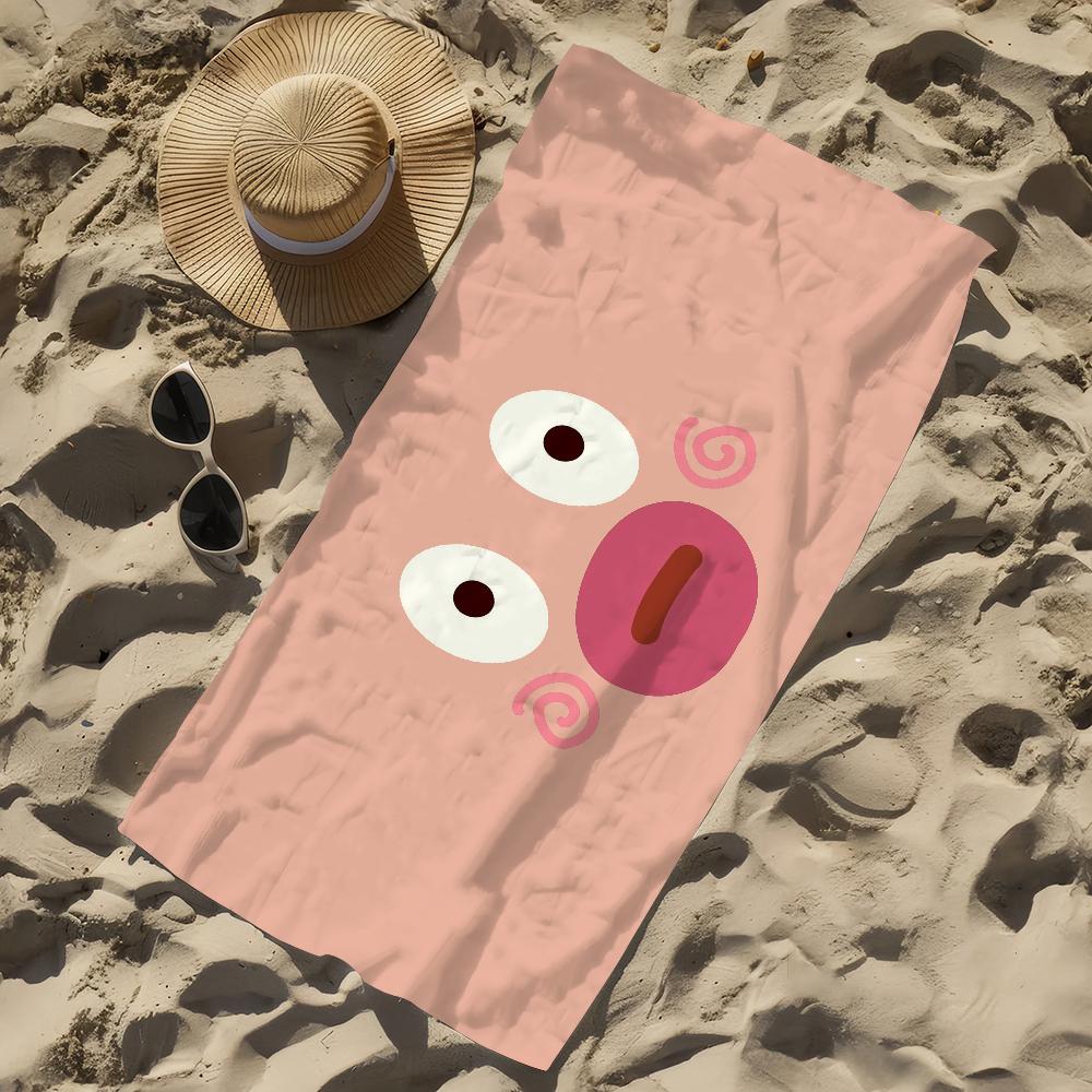 Funny colorful E-expressionS Cartoon Towel Beach Towel Oversized Quick Dry Towel Absorbent Soft Swim BeachTowels for Men Women