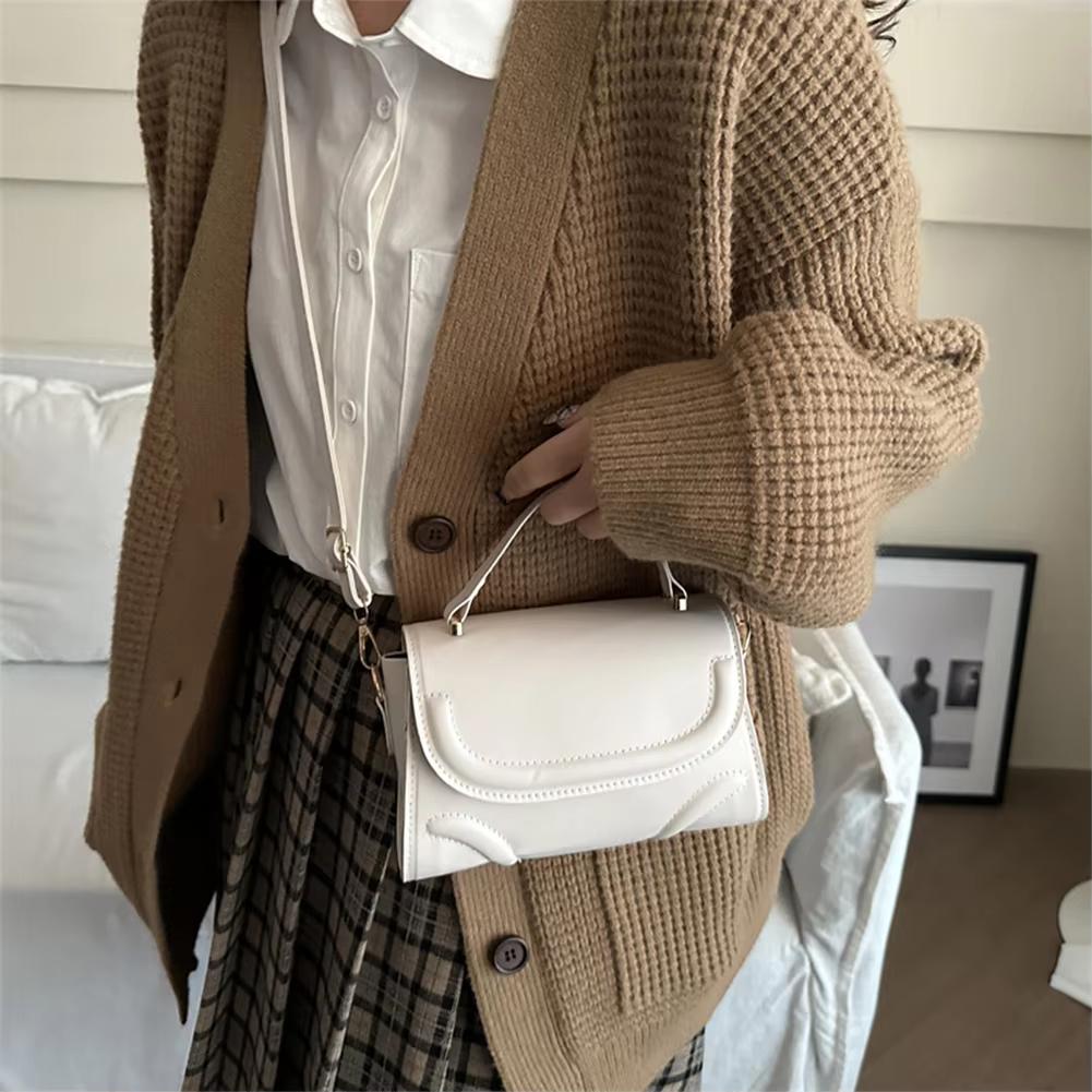 Fashi New Shoulder Bag for Women With Inner Pocket Crossbody Bag PU Leather Solid Color Messenger Bag Trendy Satchel Purse