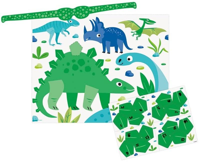 Gra Urodzinowa Dinozaur Dino: Opaska 16 Elementów