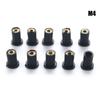 10Pcs Motorcycle For M4/M5/M6 Rubber Well Nuts Riding Accessories Fastener Goods