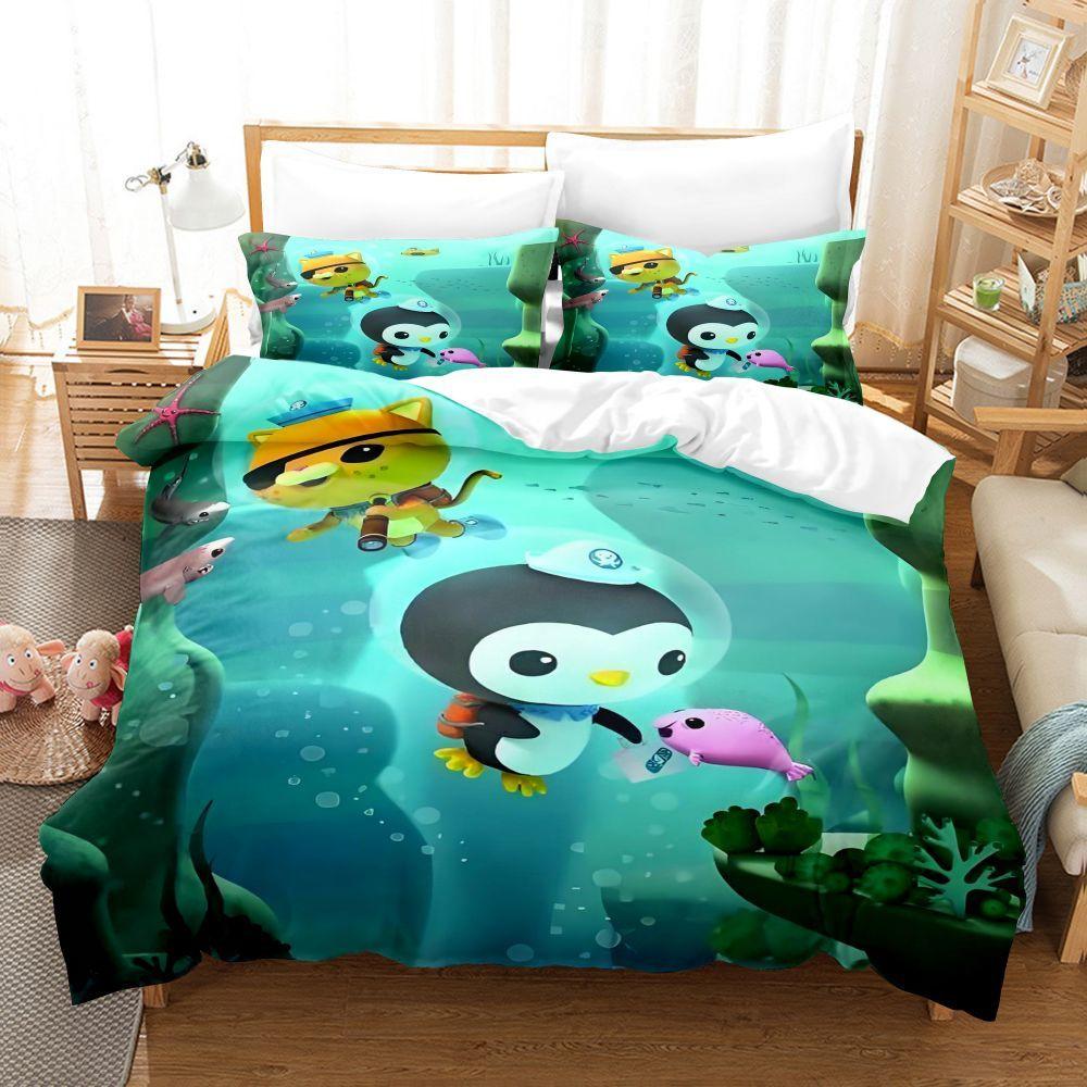 Octonauts Bedding Set Single Twin Full Queen King Size Bed Set Aldult Kid Bedroom Duvetcover Sets 3D Print Anime Octonauts