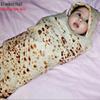 1 Set Baby Blanket Baby Flour Tortilla Swaddle Winter 100% Flannel Baby Swaddle Wrap Sleeping Swaddle Wrap +Hat Baby Sheets