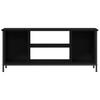 TV Cabinet in Black Oak Look 102 x 35 x 45 cm Engineered Wood