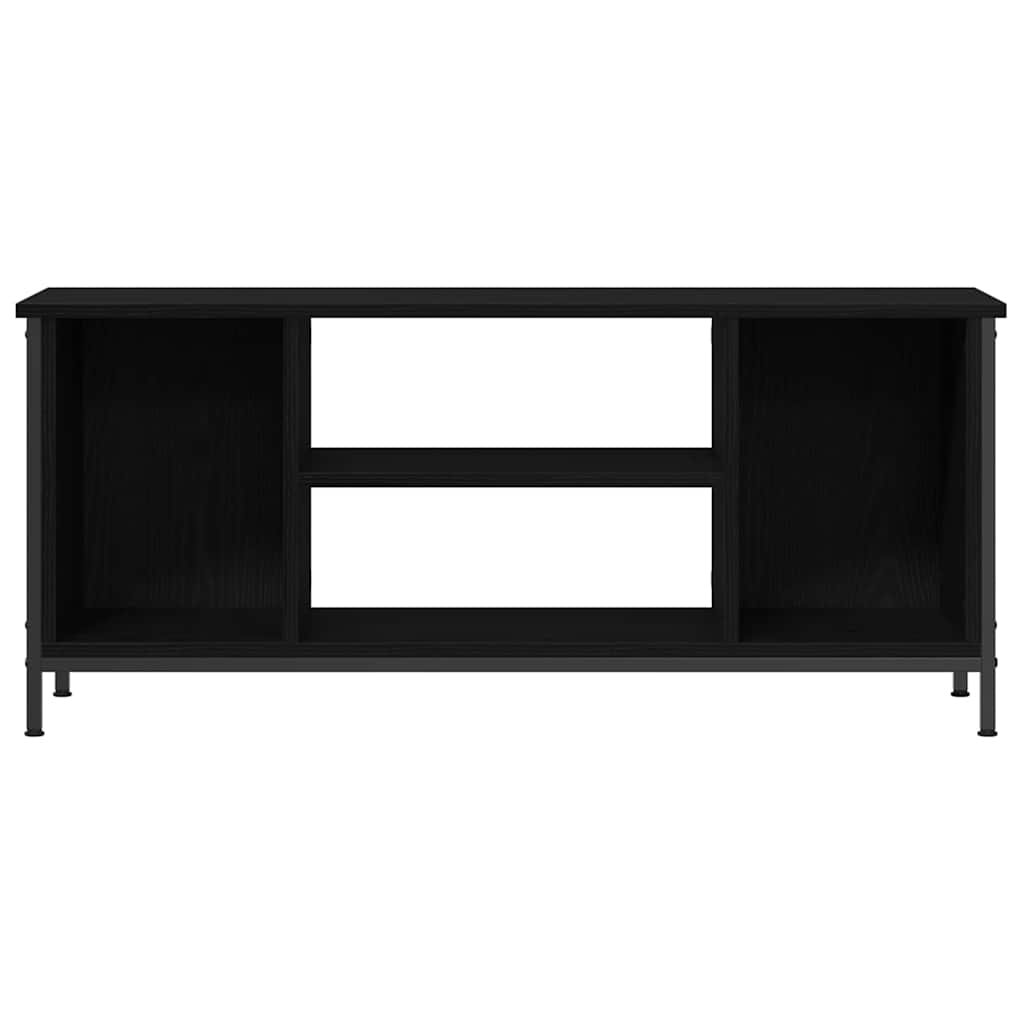 TV Cabinet in Black Oak Look 102 x 35 x 45 cm Engineered Wood