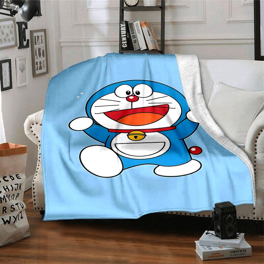 1pc Blue Cat Adventure Flannel Blanket,Ultra Soft Warm Plush Throw for Home Bedroom Bed Sofa Cover Camping Picnic gift Y7242