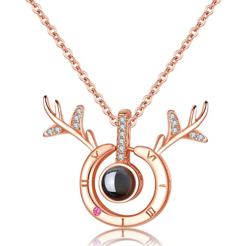 

Ожерелье Yilu You, женская модная универсальная подвеска на ключицу с проекцией и гравировкой в подарок