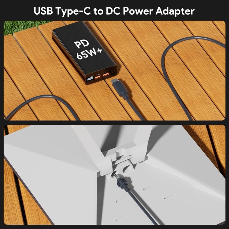 2/3/5M Multiple Lengths USB Type C to DC5521 Power Adapter Cable for Satellite Waterproof Portable Power Adapter Cable
