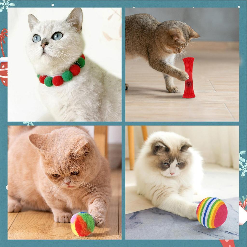 2025 Christmas Calendar Cat Advent 24 Days Pet Toys Holiday Countdown Calendar For Christmas Home Daily Festival Holiday Boredom