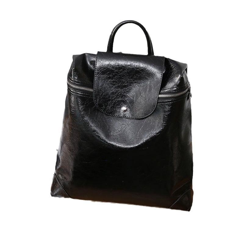 2025 Winter New Fashion Large Capacity Genuine Leather Women's Bag Trendy Cowhide Backpack Women's Casual Backpack Single Shoulder Crossbody