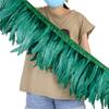 2Meters 25-30CM Rooster Tail Feather Tassel Trim for Wedding Party Dress Handicraft Accessory Cock Plumes Ribbon Chicken Feather