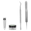 Ingrown Toe Nail Correction Pad Nail Clipper Ingrown Toenail Lifter Tweezers Pedicure Tools(12pcs