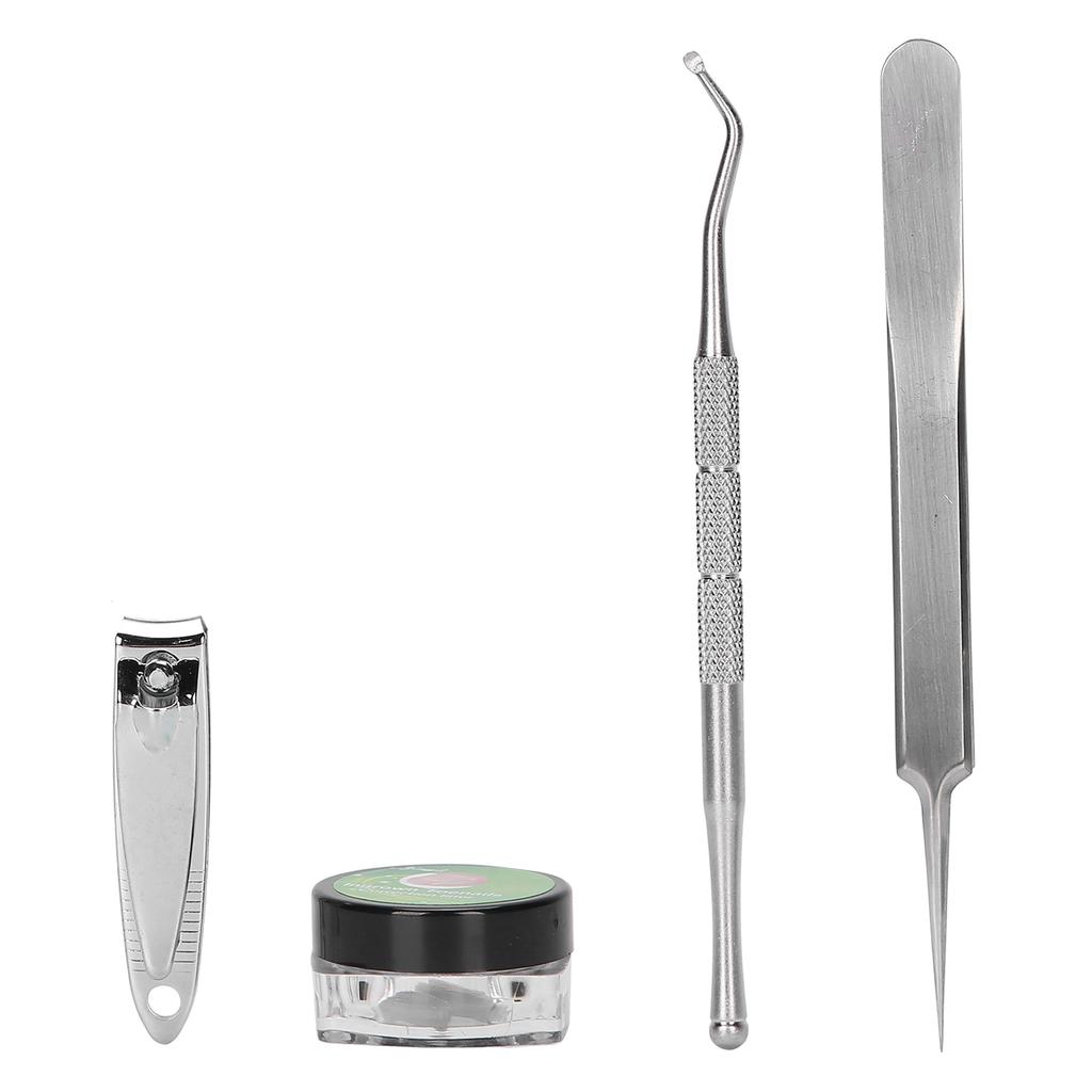 Ingrown Toe Nail Correction Pad Nail Clipper Ingrown Toenail Lifter Tweezers Pedicure Tools(12pcs