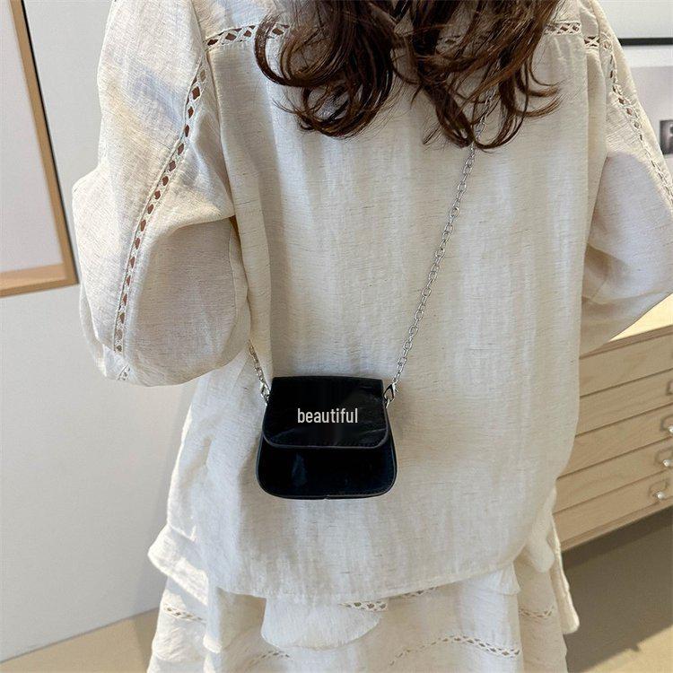 Bolsa Transversal Feminina Textura de Laço Moda 2025 - Cor Sólida, Pequena Bolsa de Ombro Quadrada Tendência