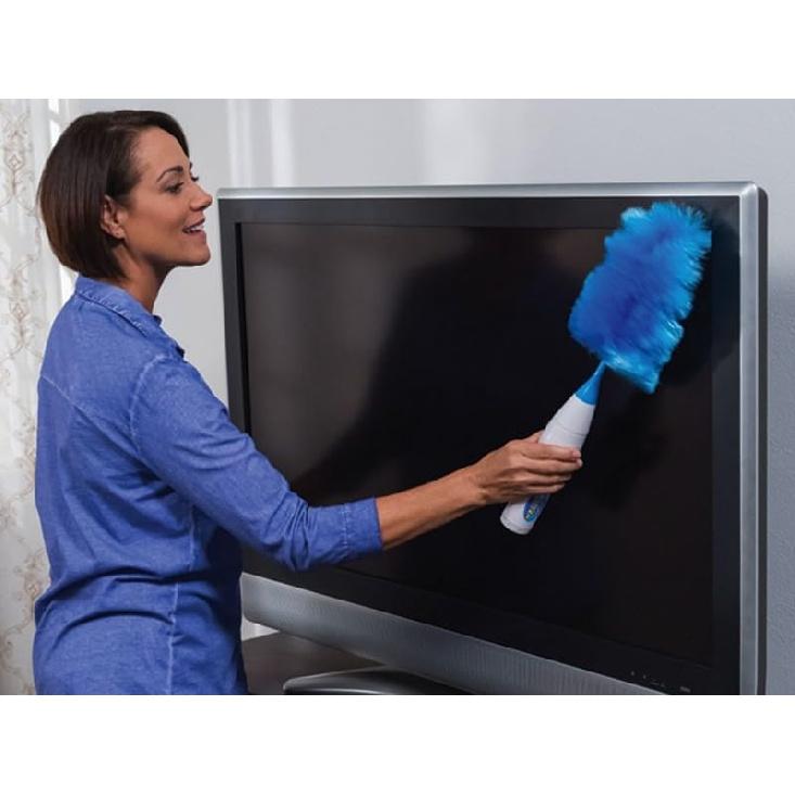 Hurricane 360 Electric Feather Spin Duster Feather Duster Adjustable Electric Dirt Dust Brush Removing Dust in One Spin Cleaning Accessories Home