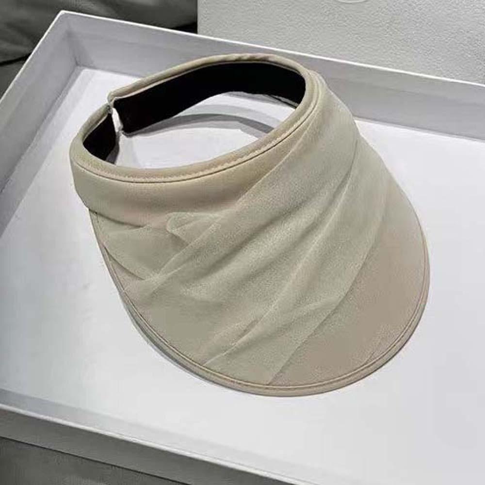 

Solid Color Folding Sunshade Hat Breathable Sunscreen Empty Top Hat Organza Visor Cap Sport