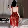 Sexy Lingerie Pure Desire Sexy Lace See-through Dress Female Role Play Uniform Pajamas