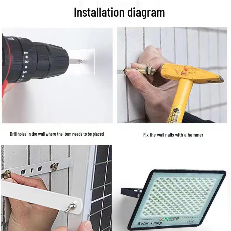 Solar Outdoor Courtyard and Street Flood Light with Motion Sensor
