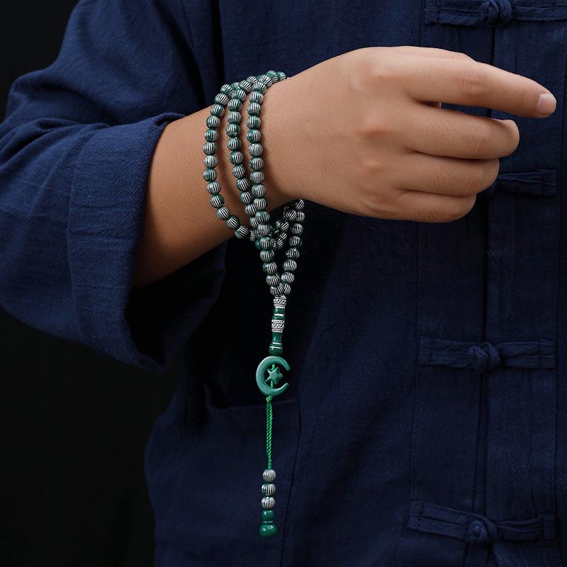 

99-Bead Imitation Wood Prayer Beads Bracelet: Middle Eastern Style