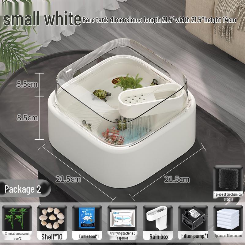 Acryl Schildkrötenhabitat mit Sonnendeck - Kreatives umweltfreundliches Becken für Schildkröten & Fische