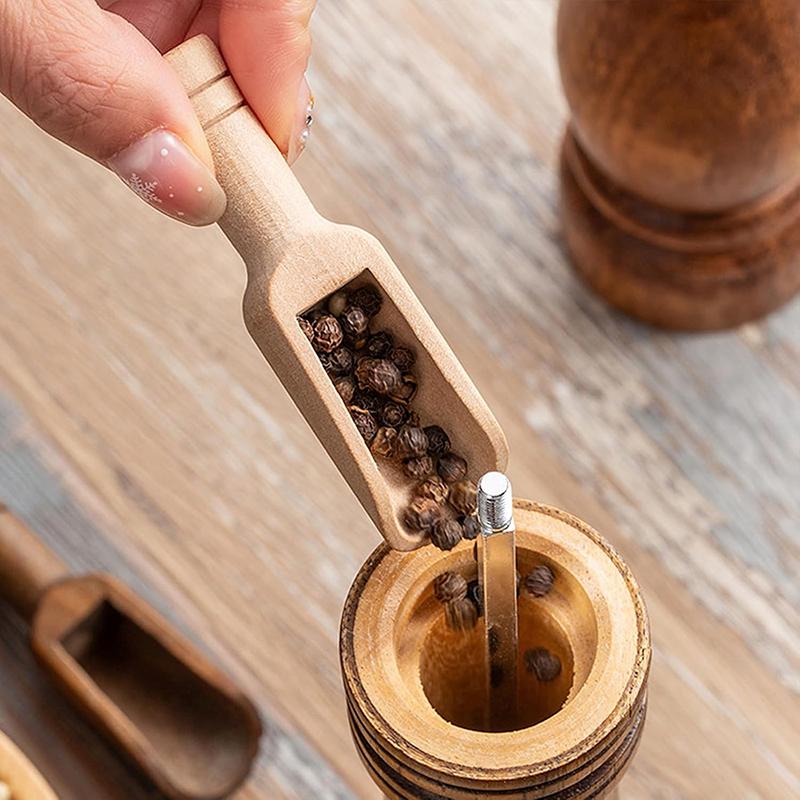 3 Stück Mini-Holz-Salzlöffel Badesalzschaufel Natürliches Holzschaufel für Badesalze Süßigkeiten Honig Gewürze Zucker Tee Kaffee Küchenwerkzeuge