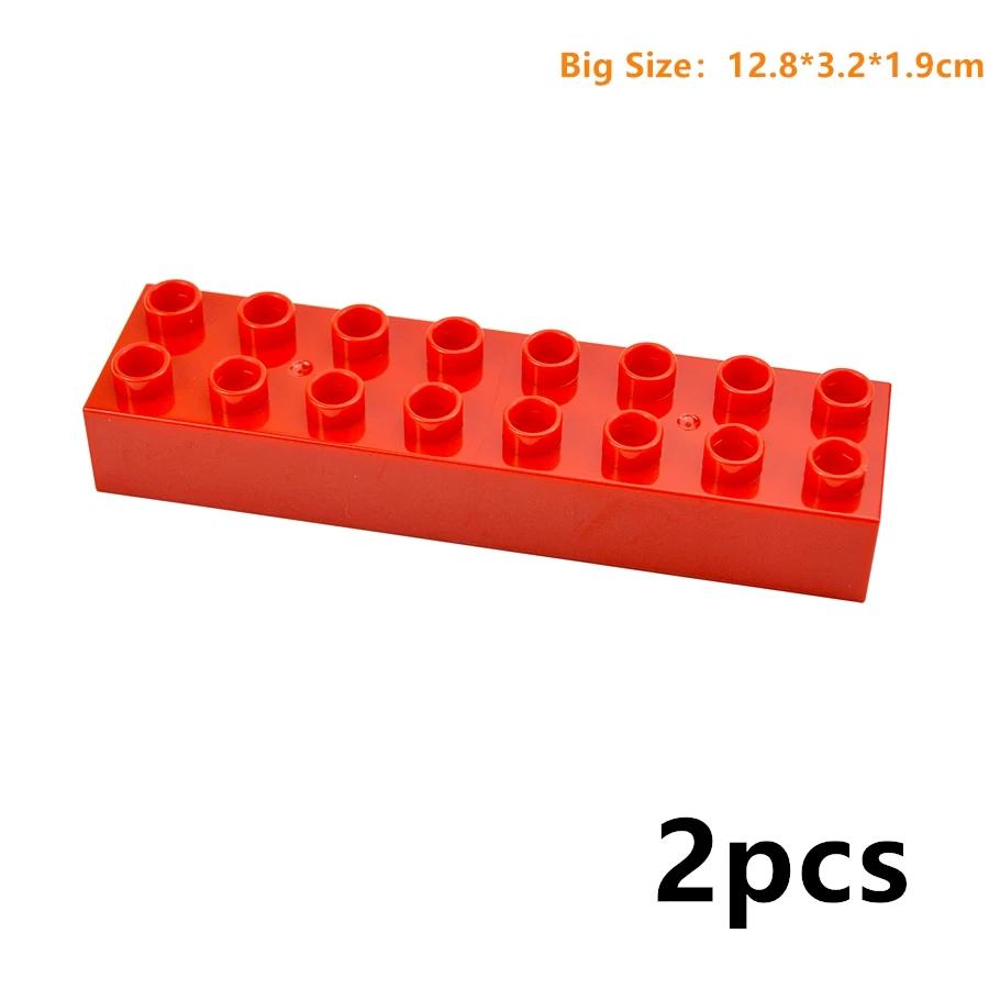MOC Big Size Bulk Bricks Thick Building Blocks Educational Kid Creative Toys Slope Thin Large Particles Compatible With Duploes