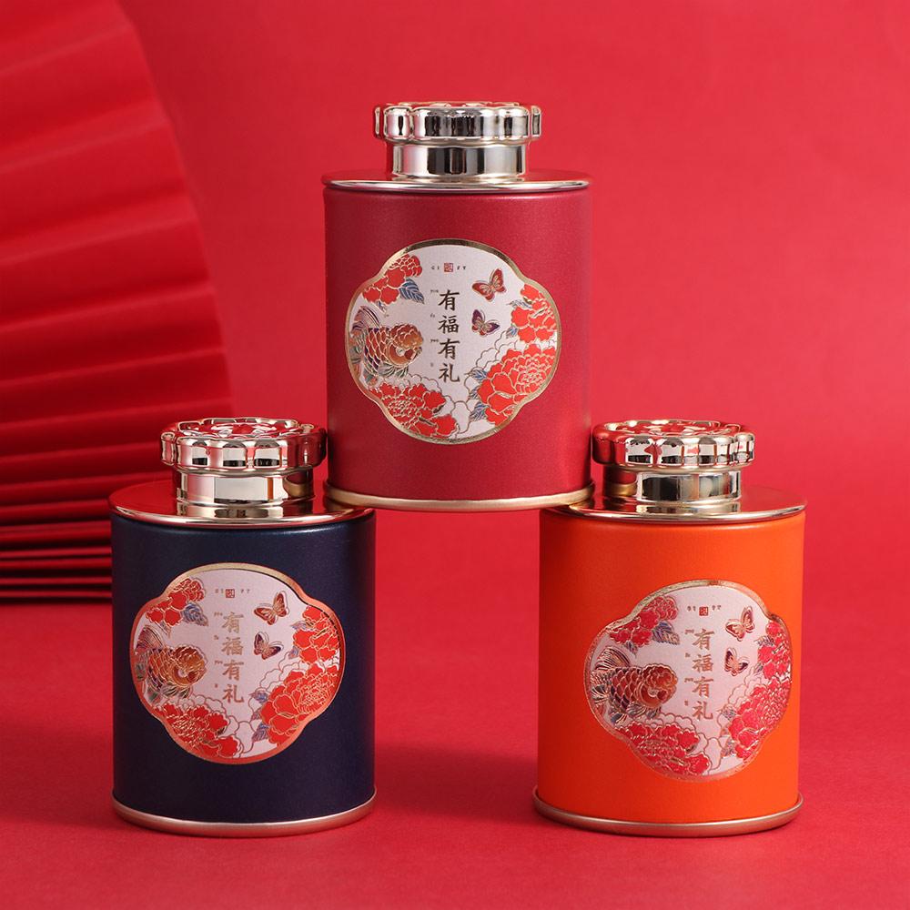 Portable Tea Packaging Box Paper Tea Canister Storage Can Empty Tea Tin Can  Home