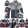 Mens Zip Up Cardigan Sweater Shawl Knitted Jumper Coat Jacket Warm Knitwear Tops