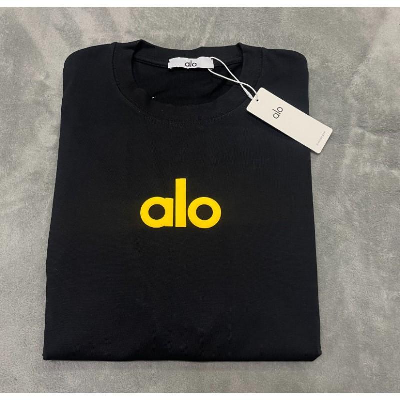 ALO Baumwolle Lockere Passform Unisex Rundhals T-Shirt Streetwear Lässiges Oberteil