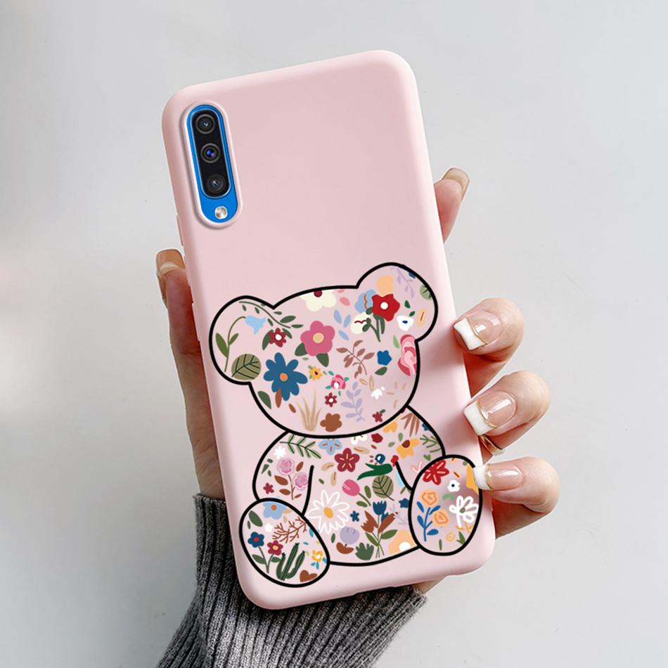 For Samsung A50 A50S A30S Case Cartoon Soft Liquid Silicone Full Protection Phone Back Cover For Galaxy A 50 50S 30S Funda Shell