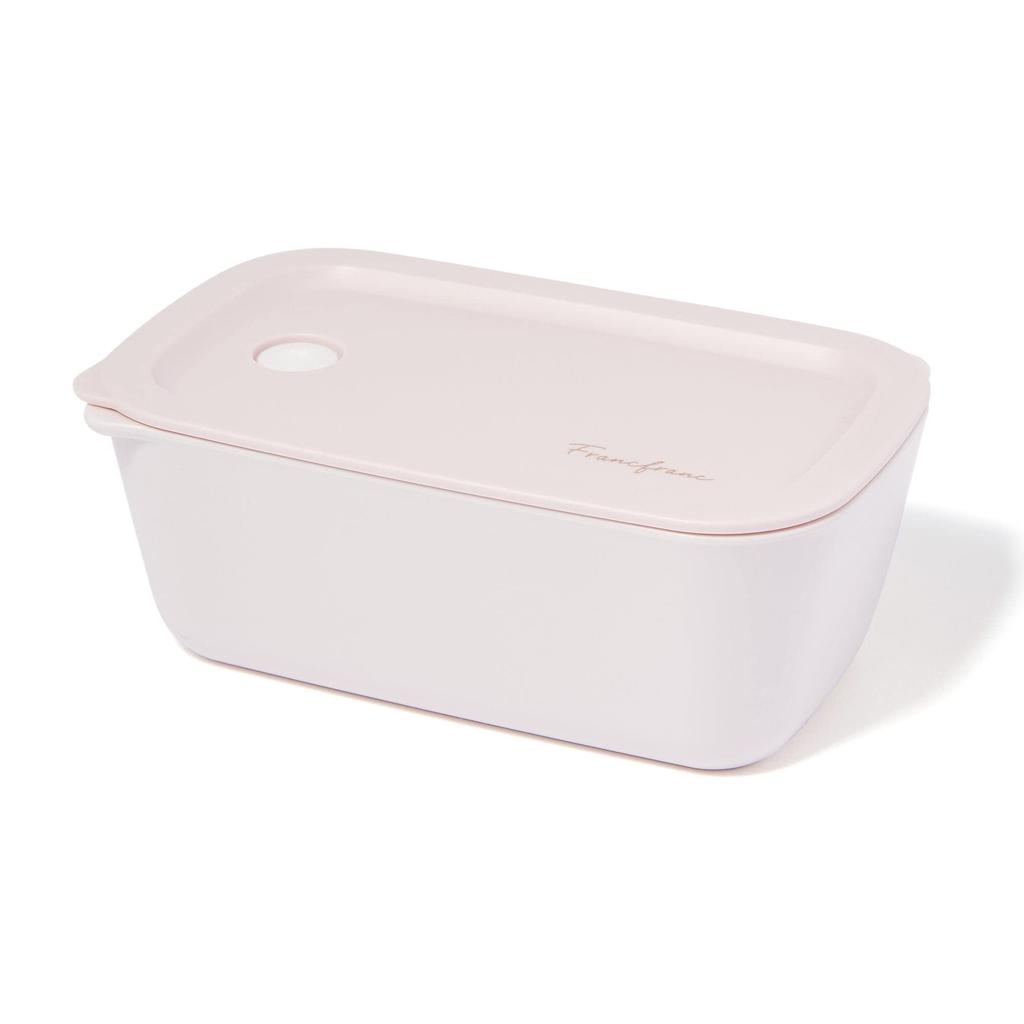 Francfranc Lunch Box Complete 5-Piece Set [All 3 Colors]- Includes Lunch Box, Chopsticks, Case, Pouch, Dishwasher Safe