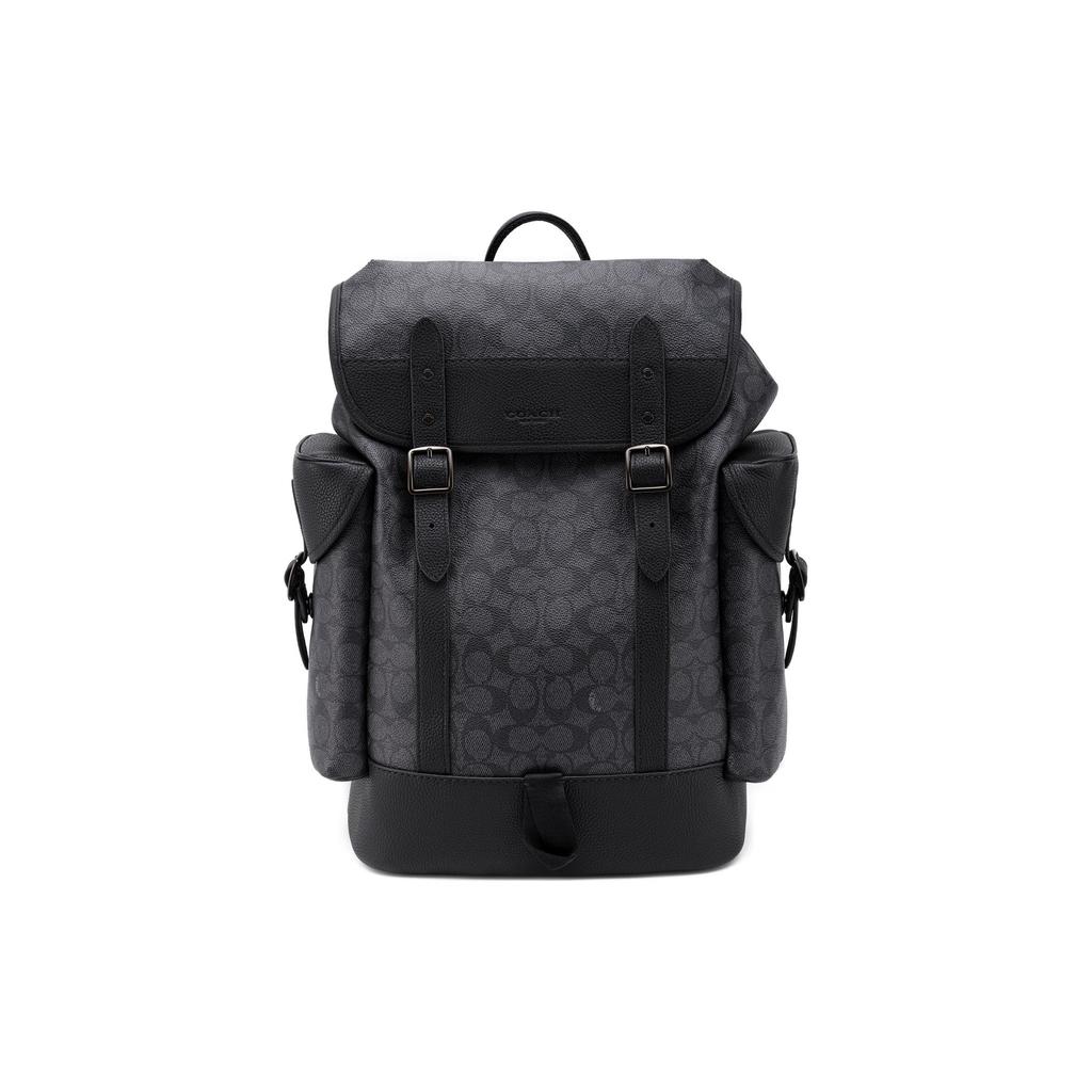 New COACH Hitch Canvas With Leather Backpack Tubas Men's Black CE472-CHR