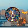 Stained Glass Animal Rhinestone Diamond Art Window Pendants Suncatcher Diamond Painting Art Pendant for Garden Window Decor
