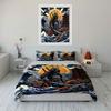 Samurai Art Three-Piece Set Soft Comfortable Duvet Cover Bedding Set Included 1*Duvet Cover & 2*Pillowcases, Gift