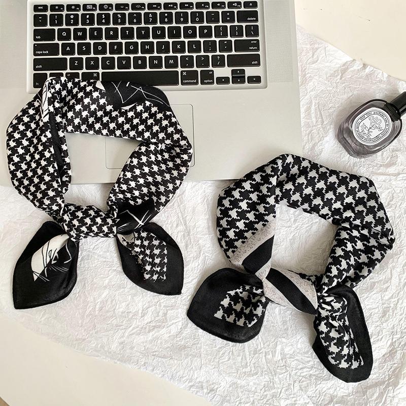 Silk scarf square scarf high-end new thickened warm scarf head scarf neck protection small scarf