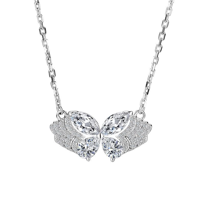 

Роскошное колье-бабочка из стерлингового серебра 925 пробы - Высококлассная женская ключичная цепочка 925 Silver