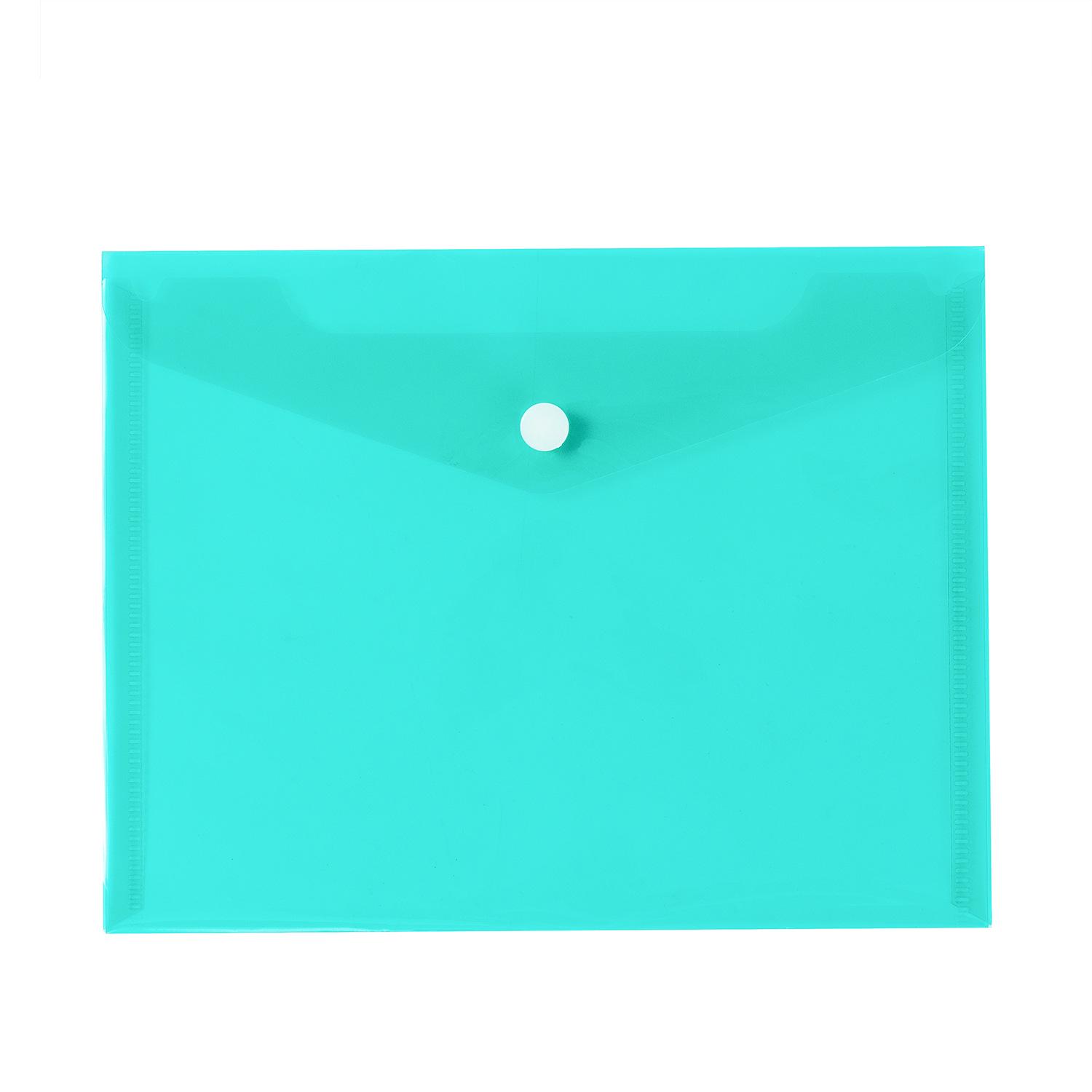 

Tranbo Transparent Snap Button File Bag - A3, A4, A5, FC Sizes for Student Exam Papers & Data Storage A5 17x22 CM прозрачный/зелёный