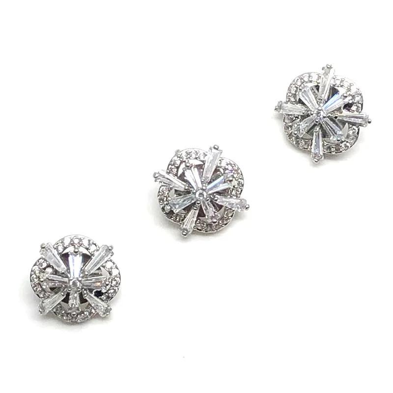 5pcs Cubic Zirconia Button for Clothing DIY Decorative CZ Sewing Buttons for Cashmere Knit Cardigan Shirt
